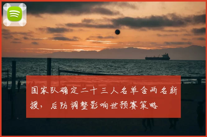 国家队确定二十三人名单含两名新援，后防调整影响世预赛策略