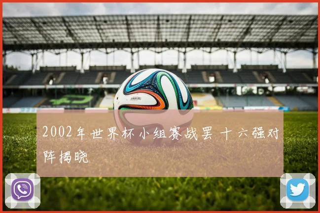 2002年世界杯小组赛战罢 十六强对阵揭晓