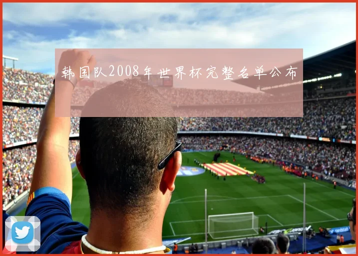 韩国队2008年世界杯完整名单公布